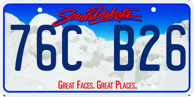 SD license plate 76CB26