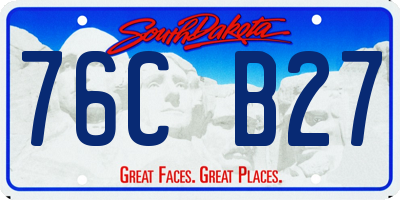 SD license plate 76CB27