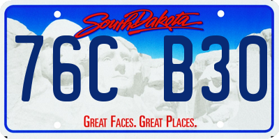 SD license plate 76CB30