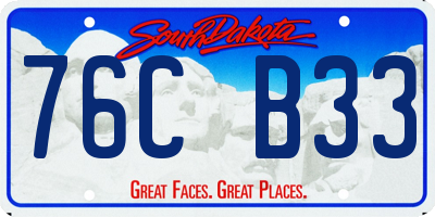 SD license plate 76CB33
