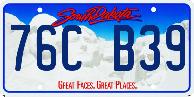 SD license plate 76CB39