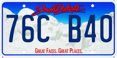 SD license plate 76CB40