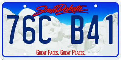SD license plate 76CB41