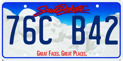SD license plate 76CB42