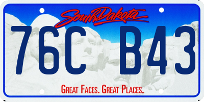 SD license plate 76CB43