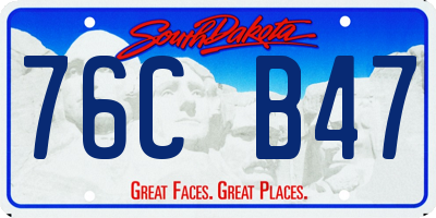 SD license plate 76CB47