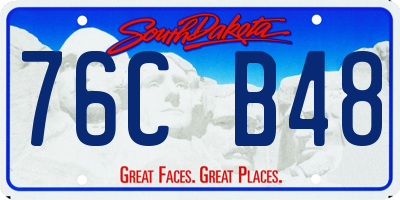 SD license plate 76CB48