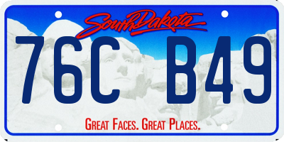 SD license plate 76CB49