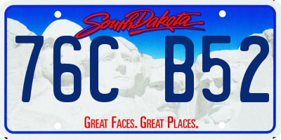 SD license plate 76CB52