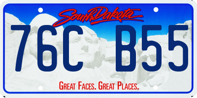 SD license plate 76CB55