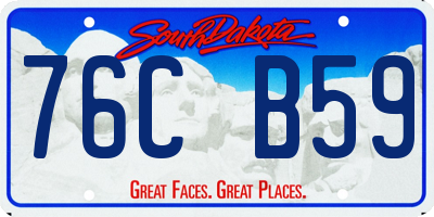 SD license plate 76CB59