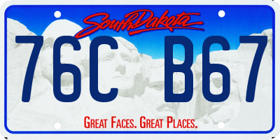 SD license plate 76CB67