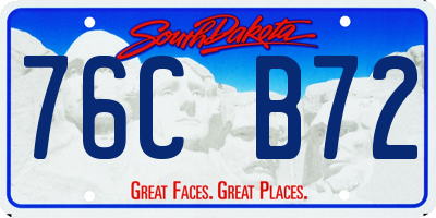 SD license plate 76CB72
