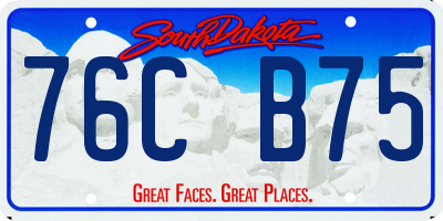 SD license plate 76CB75