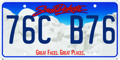 SD license plate 76CB76
