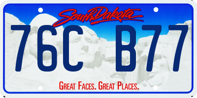 SD license plate 76CB77