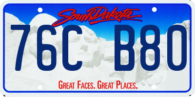SD license plate 76CB80