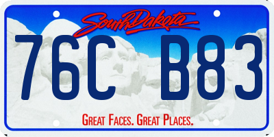 SD license plate 76CB83