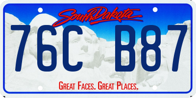 SD license plate 76CB87