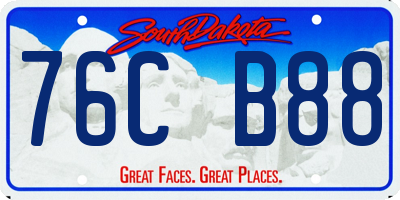 SD license plate 76CB88