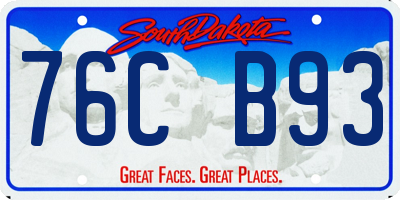 SD license plate 76CB93