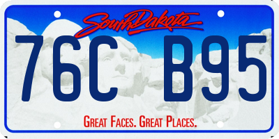 SD license plate 76CB95