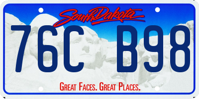 SD license plate 76CB98