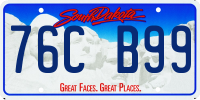 SD license plate 76CB99