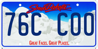 SD license plate 76CC00