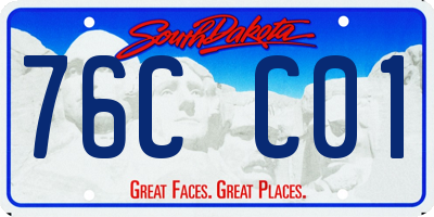 SD license plate 76CC01