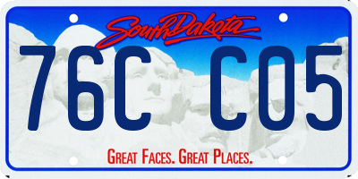 SD license plate 76CC05