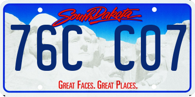 SD license plate 76CC07