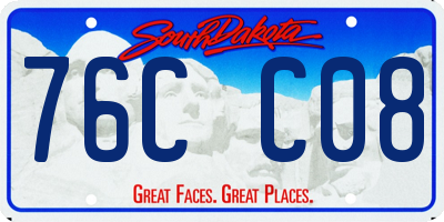 SD license plate 76CC08