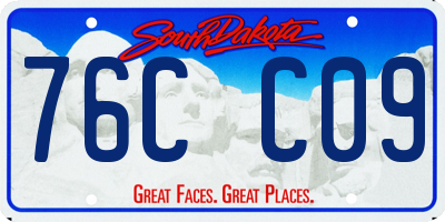 SD license plate 76CC09