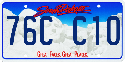 SD license plate 76CC10