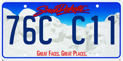 SD license plate 76CC11