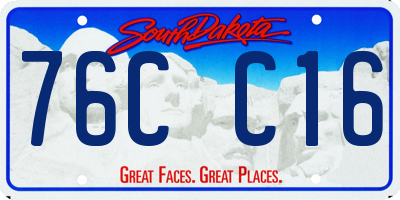 SD license plate 76CC16