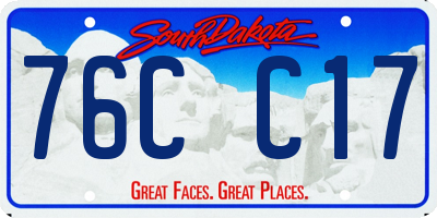SD license plate 76CC17