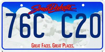 SD license plate 76CC20