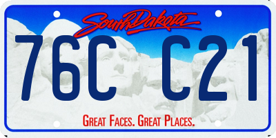 SD license plate 76CC21