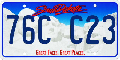 SD license plate 76CC23