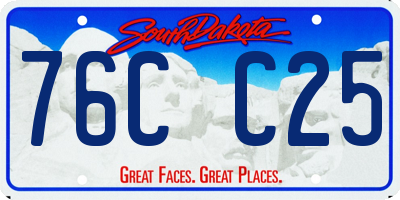 SD license plate 76CC25