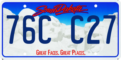 SD license plate 76CC27