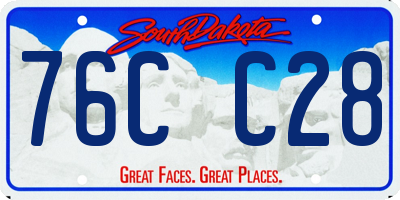 SD license plate 76CC28