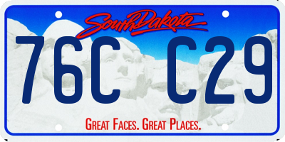 SD license plate 76CC29