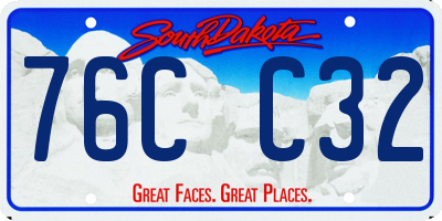 SD license plate 76CC32