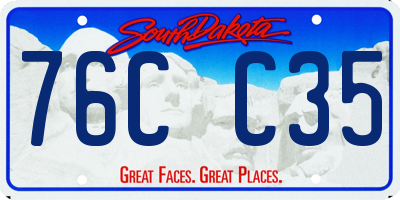 SD license plate 76CC35