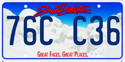 SD license plate 76CC36