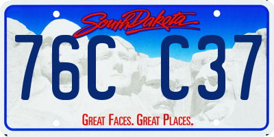 SD license plate 76CC37