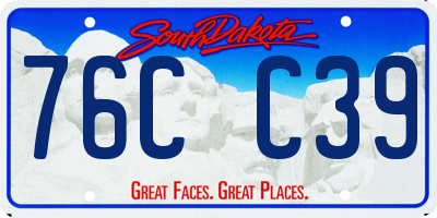 SD license plate 76CC39